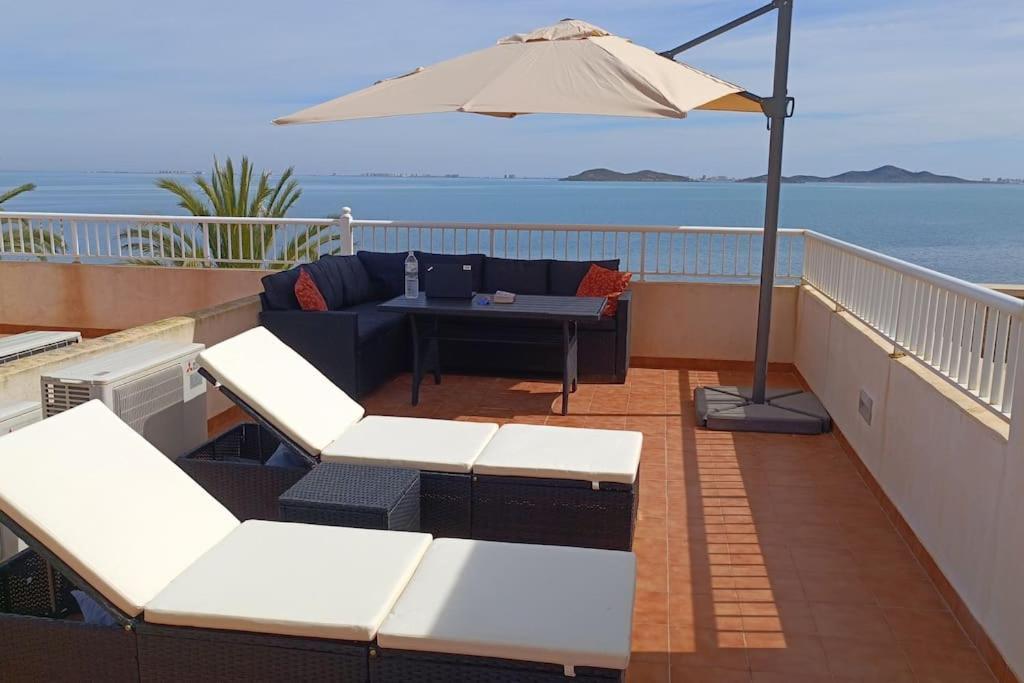 Top Floor Apartment Beachhouse, Beautiful Sea View, On The Beach! Картахена Екстериор снимка